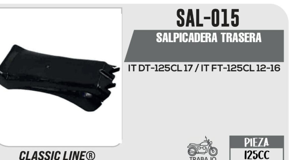 SALPICADERA TRASERA