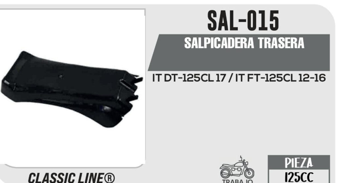 SALPICADERA TRASERA