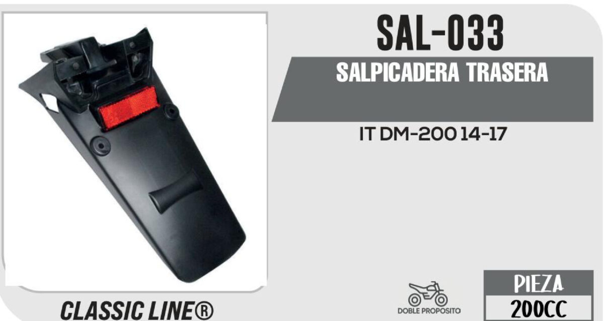 SALPICADERA TRASERA