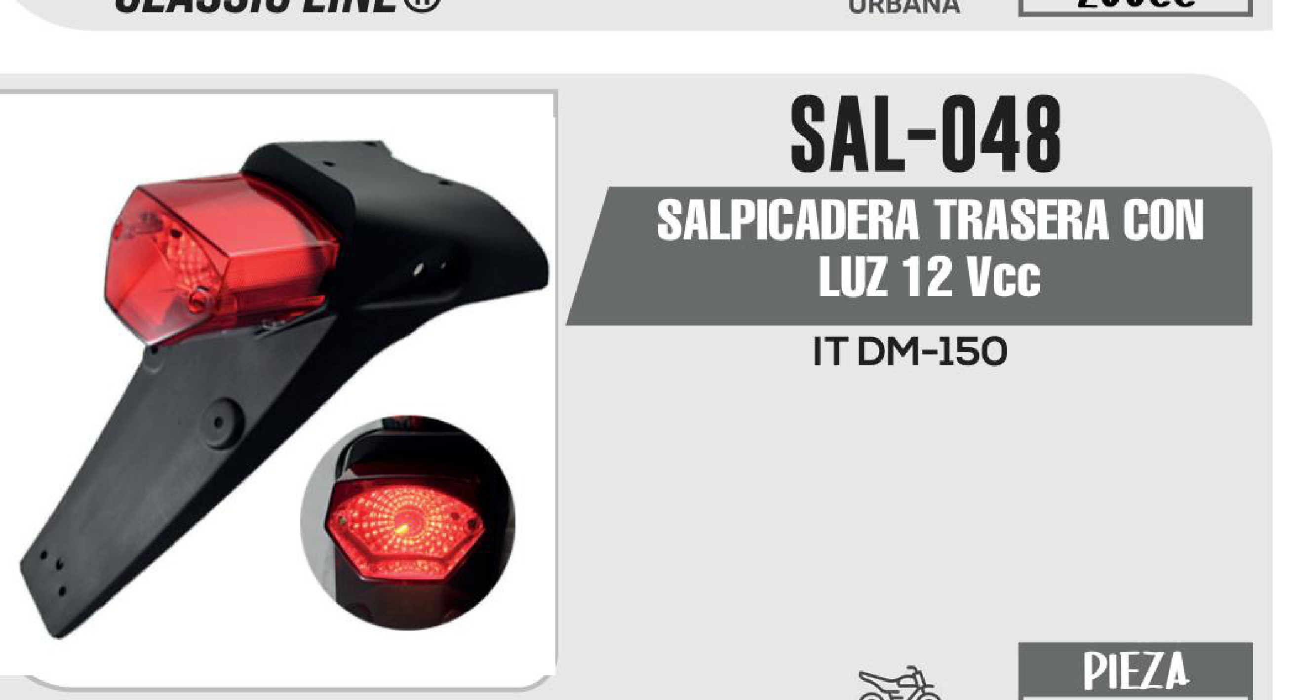 SALPICADERA TRASERA CON LUZ