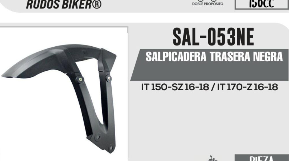 SALPICADERA TRASERA NEGRA