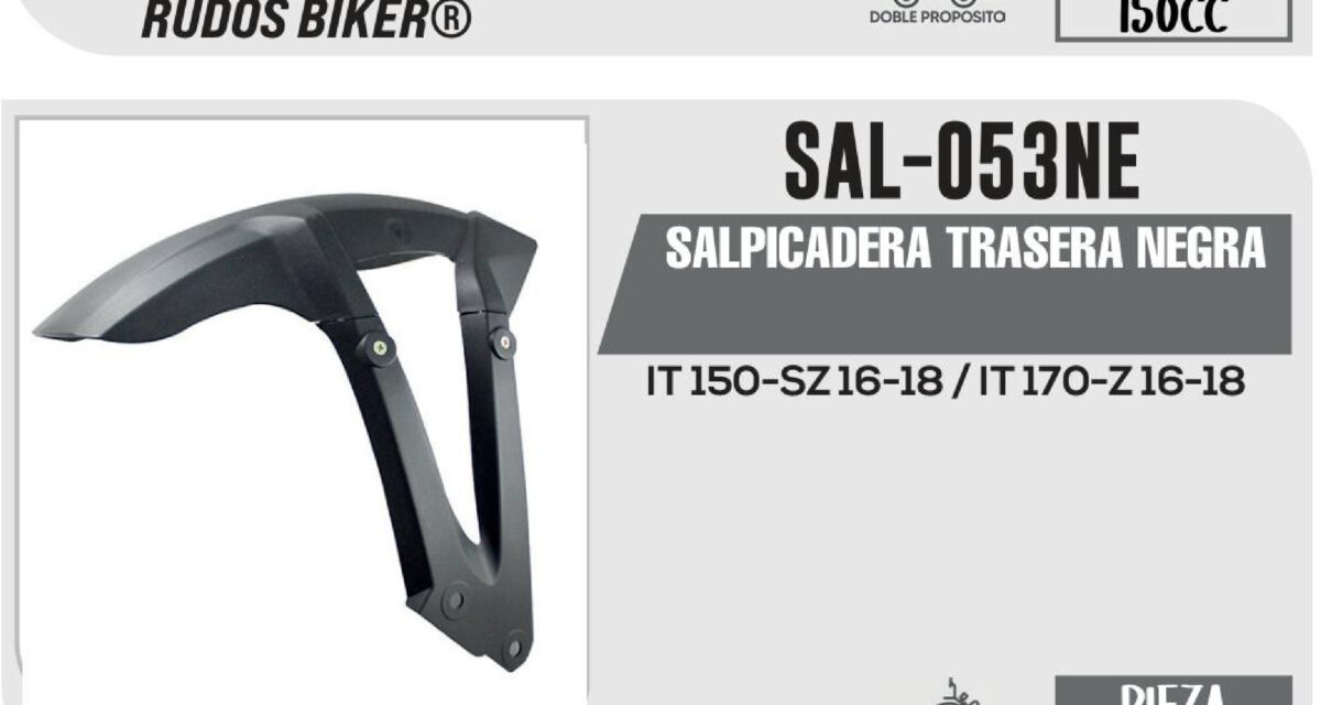 SALPICADERA TRASERA NEGRA