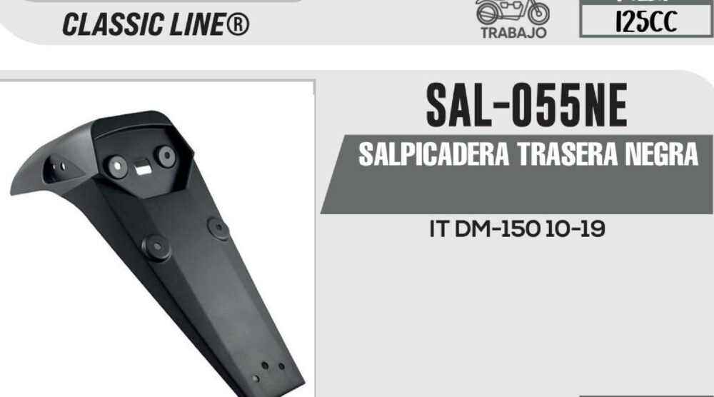 SALPICADERA TRASERA NEGRA