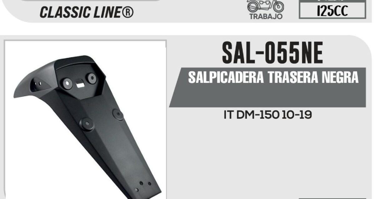 SALPICADERA TRASERA NEGRA