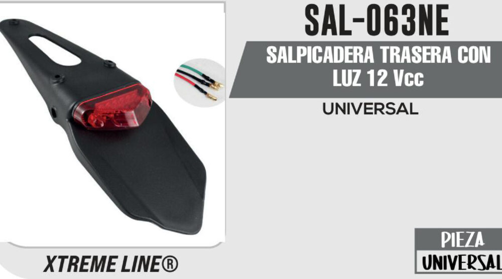 SALPICADERA TRASERA CON LUZ 12Vcc