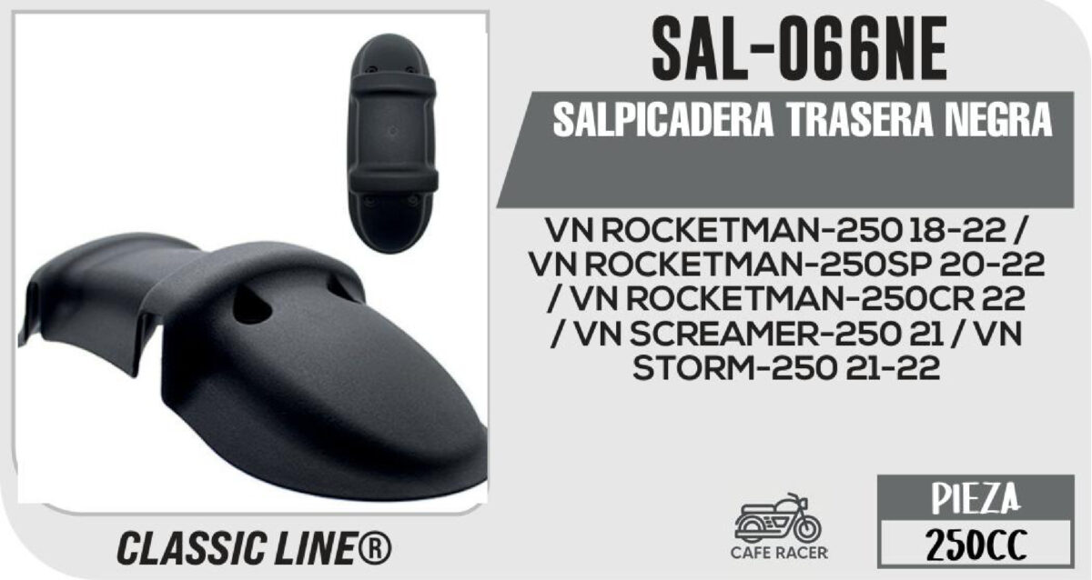 SALPICADERA TRASERA NEGRA