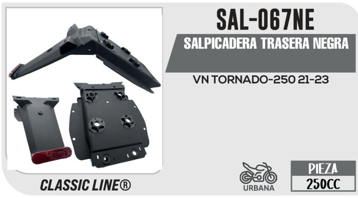 SALPICADERA TRASERA NEGRA