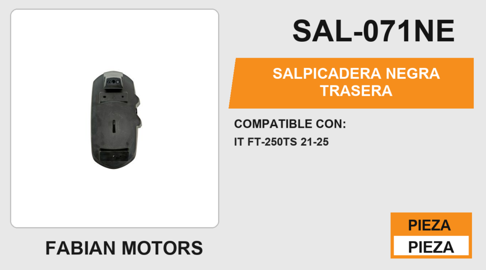 SALPICADERA NEGRA TRASERA