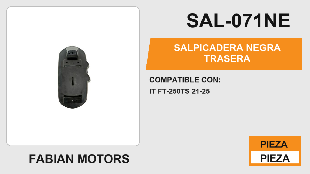 SALPICADERA NEGRA TRASERA