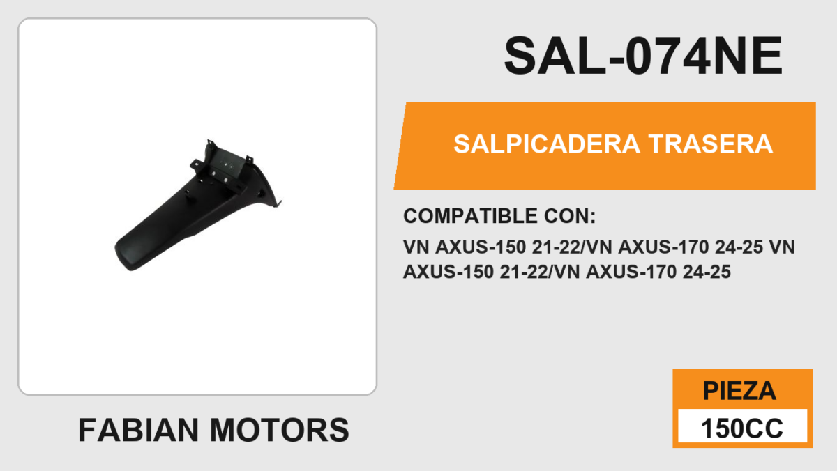 SALPICADERA TRASERA
