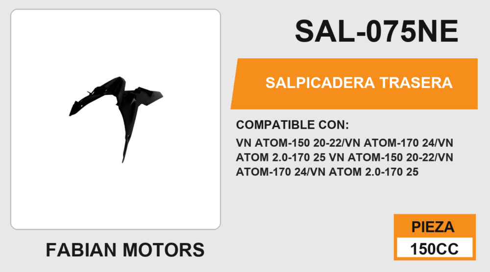 SALPICADERA TRASERA
