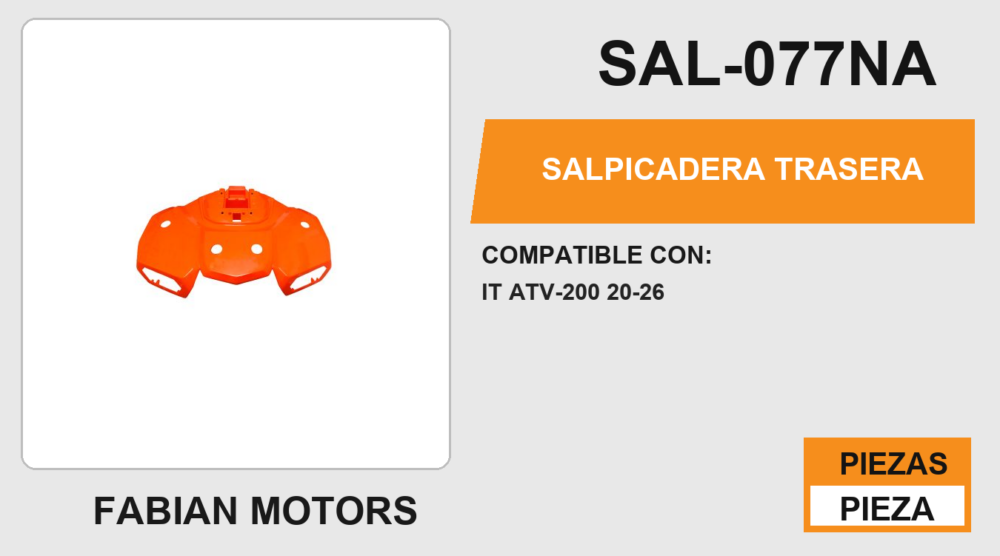 SALPICADERA TRASERA