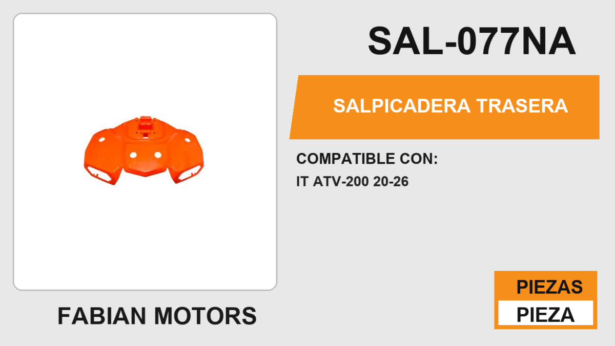 SALPICADERA TRASERA