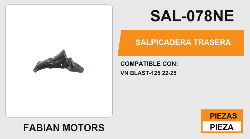 SALPICADERA TRASERA