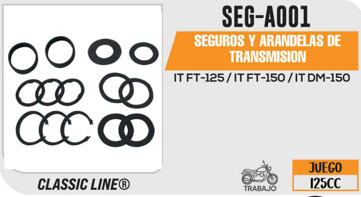 SEGUROS Y ARANDELAS DE TRANSMISION