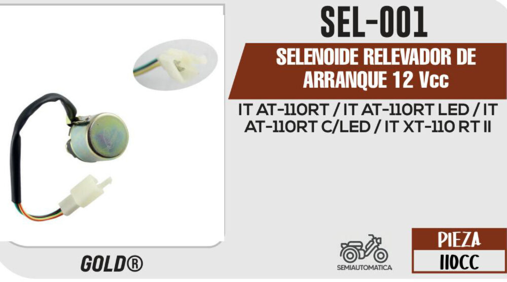SELENOIDE RELEVADOR DE ARRANQUE 12Vcc