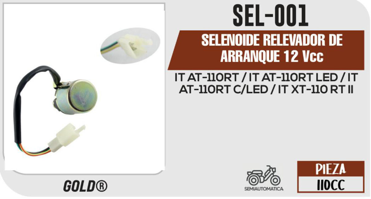 SELENOIDE RELEVADOR DE ARRANQUE 12Vcc