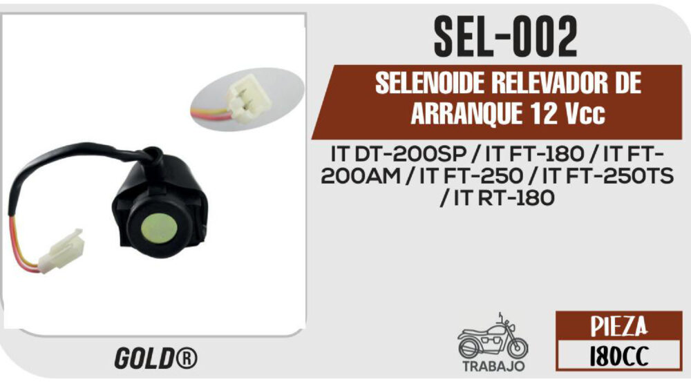 SELENOIDE RELEVADOR DE ARRANQUE 12Vcc