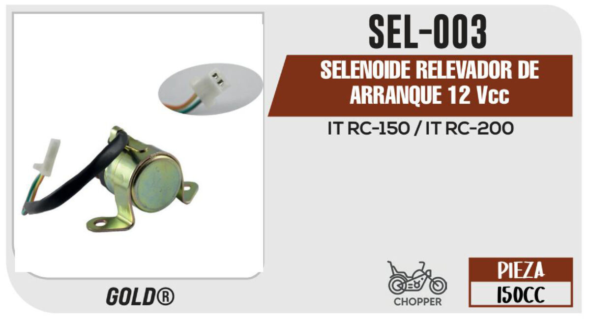 SELENOIDE RELEVADOR DE ARRANQUE 12Vcc