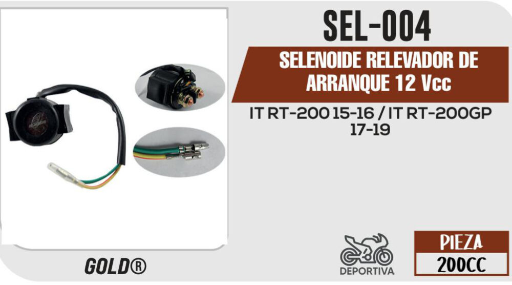 SELENOIDE RELEVADOR DE ARRANQUE 12Vcc