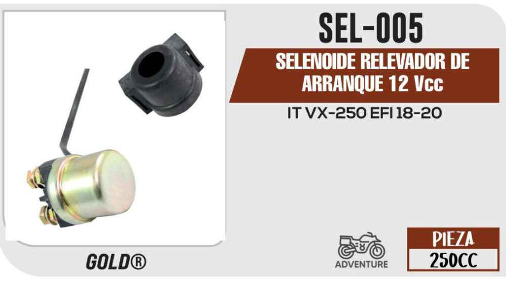 SELENOIDE RELEVADOR DE ARRANQUE 12Vcc