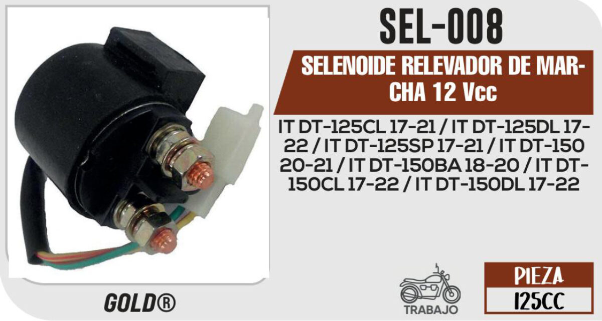SELENOIDE RELEVADOR DE MARCHA 12Vcc