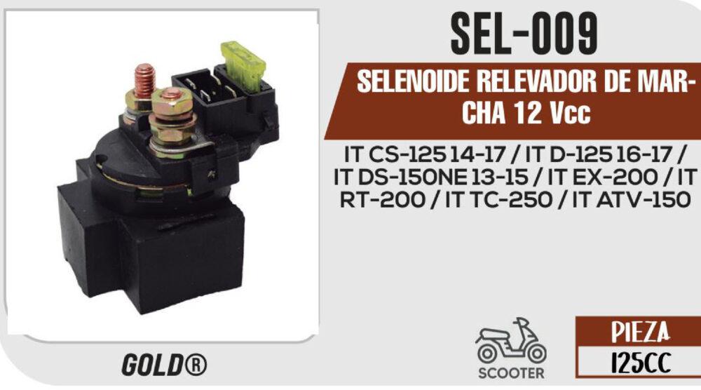 SELENOIDE RELEVADOR DE MARCHA 12Vcc