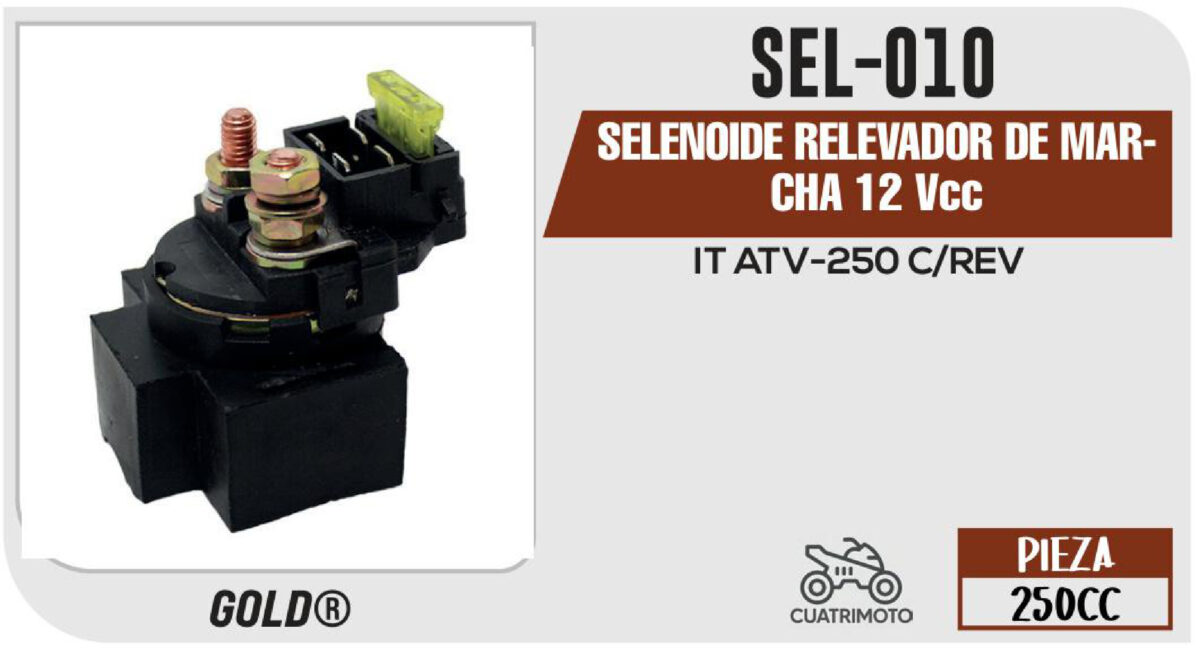 SELENOIDE RELEVADOR DE MARCHA 12Vcc
