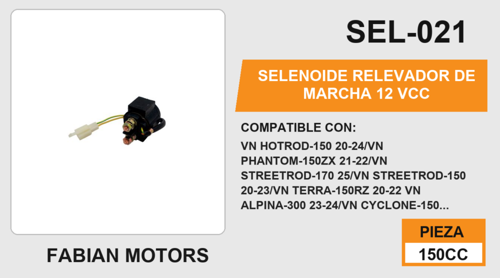 SELENOIDE RELEVADOR DE MARCHA 12Vcc
