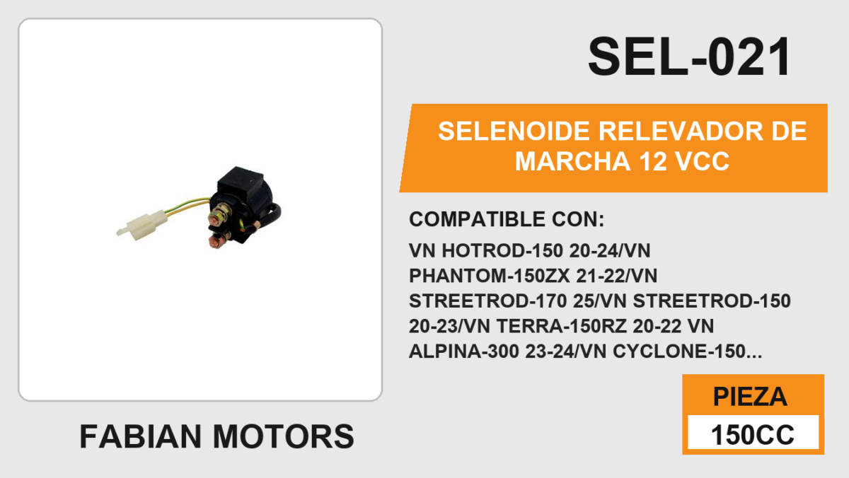 SELENOIDE RELEVADOR DE MARCHA 12Vcc