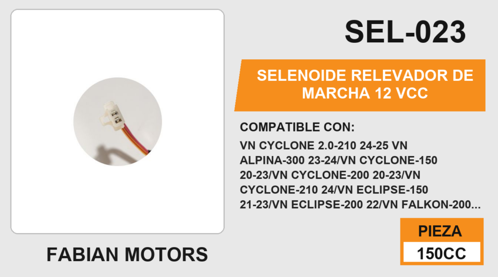 SELENOIDE RELEVADOR DE MARCHA 12 Vcc