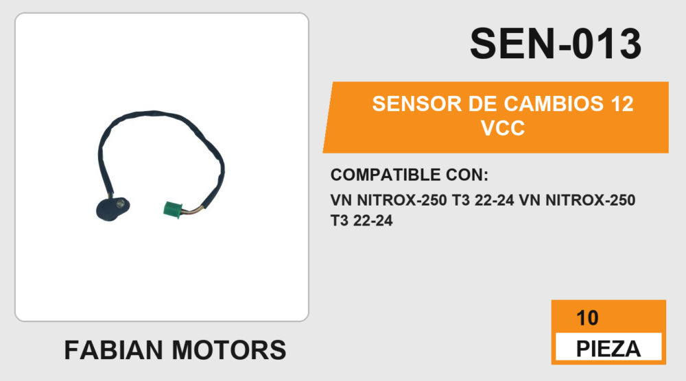 SENSOR DE CAMBIOS 12Vcc