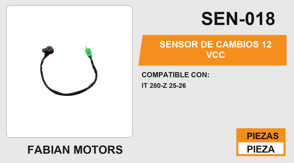 SENSOR DE CAMBIOS 12 Vcc