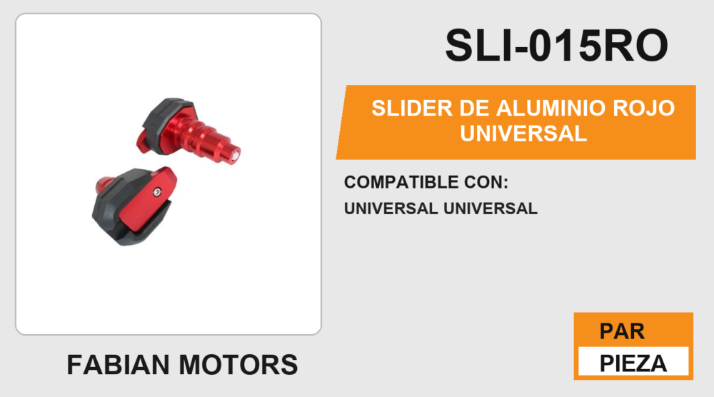 SLIDER DE ALUMINIO ROJO