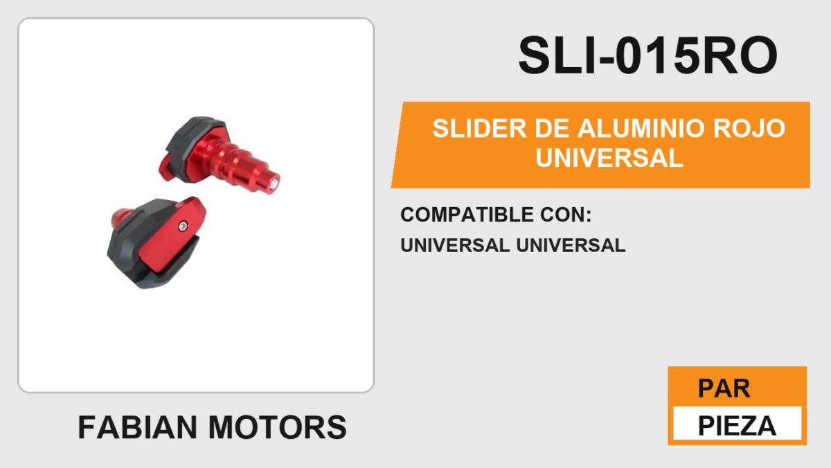 SLIDER DE ALUMINIO ROJO