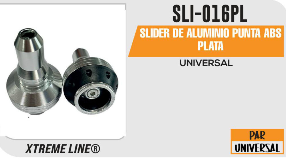 SLIDER DE ALUMINIO PUNTA ABS PLATA