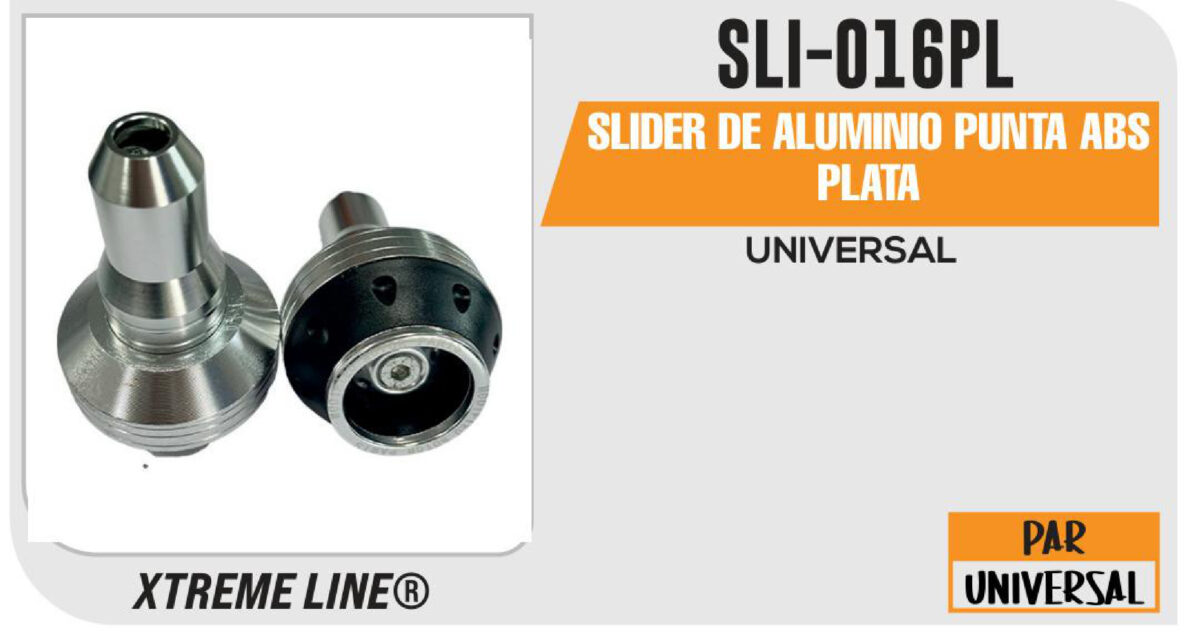 SLIDER DE ALUMINIO PUNTA ABS PLATA