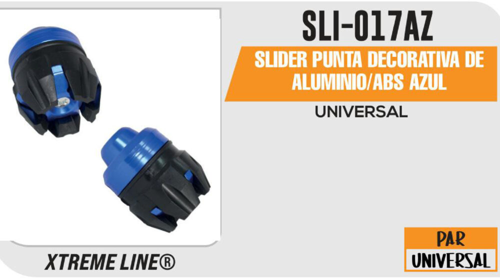 SLIDER PUNTA DECORATIVA DE ALUMINIO/ABS AZUL