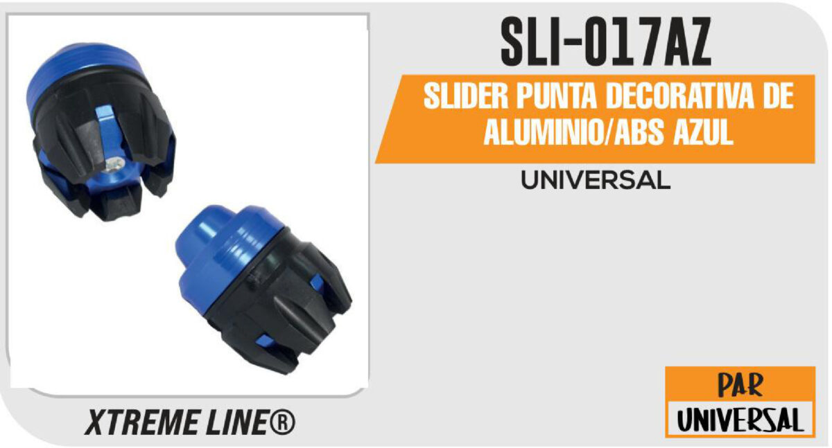 SLIDER PUNTA DECORATIVA DE ALUMINIO/ABS AZUL