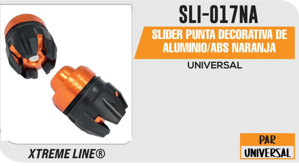 SLIDER PUNTA DECORATIVA DE ALUMINIO/ABS NARANJA