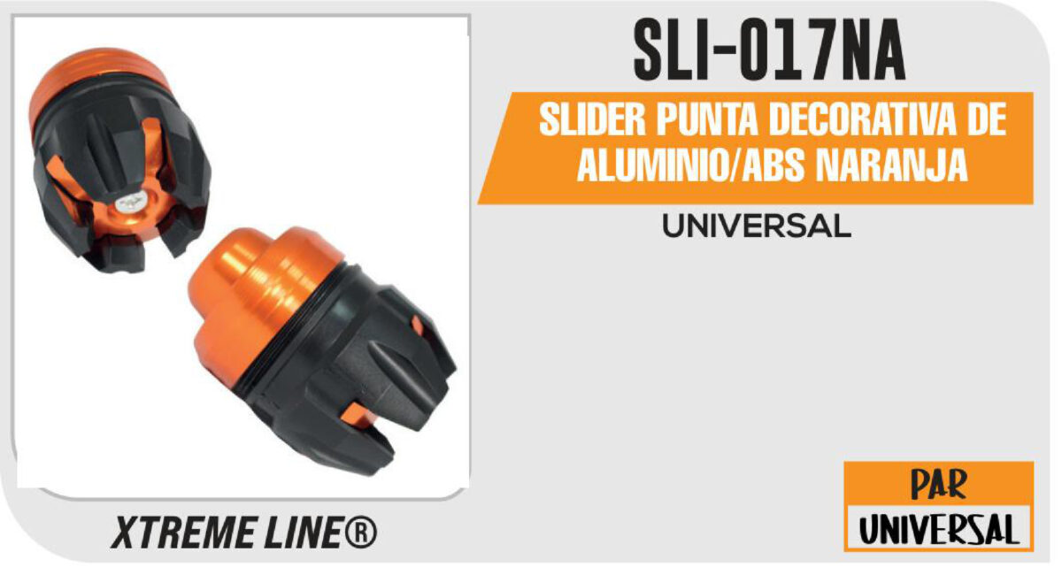 SLIDER PUNTA DECORATIVA DE ALUMINIO/ABS NARANJA
