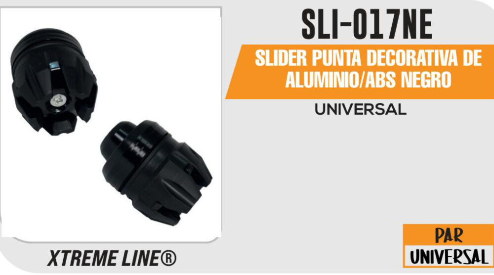 SLIDER PUNTA DECORATIVA DE ALUMINIO/ABS NEGRO