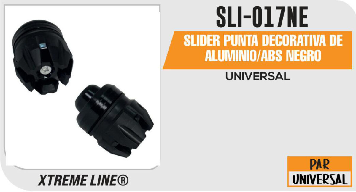 SLIDER PUNTA DECORATIVA DE ALUMINIO/ABS NEGRO