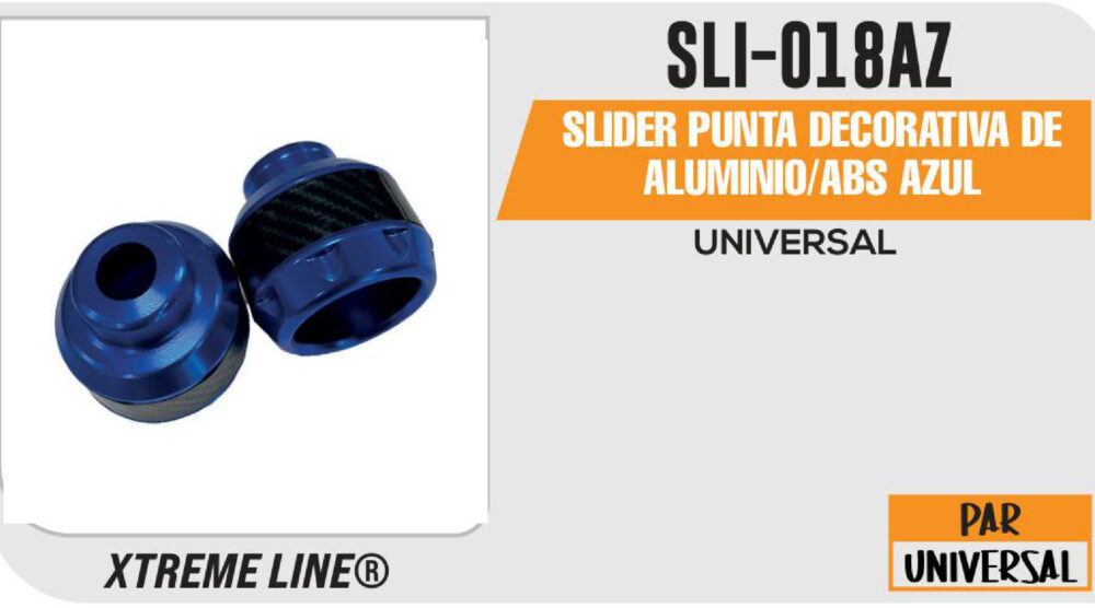 SLIDER PUNTA DECORATIVA DE ALUMINIO/ABS AZUL