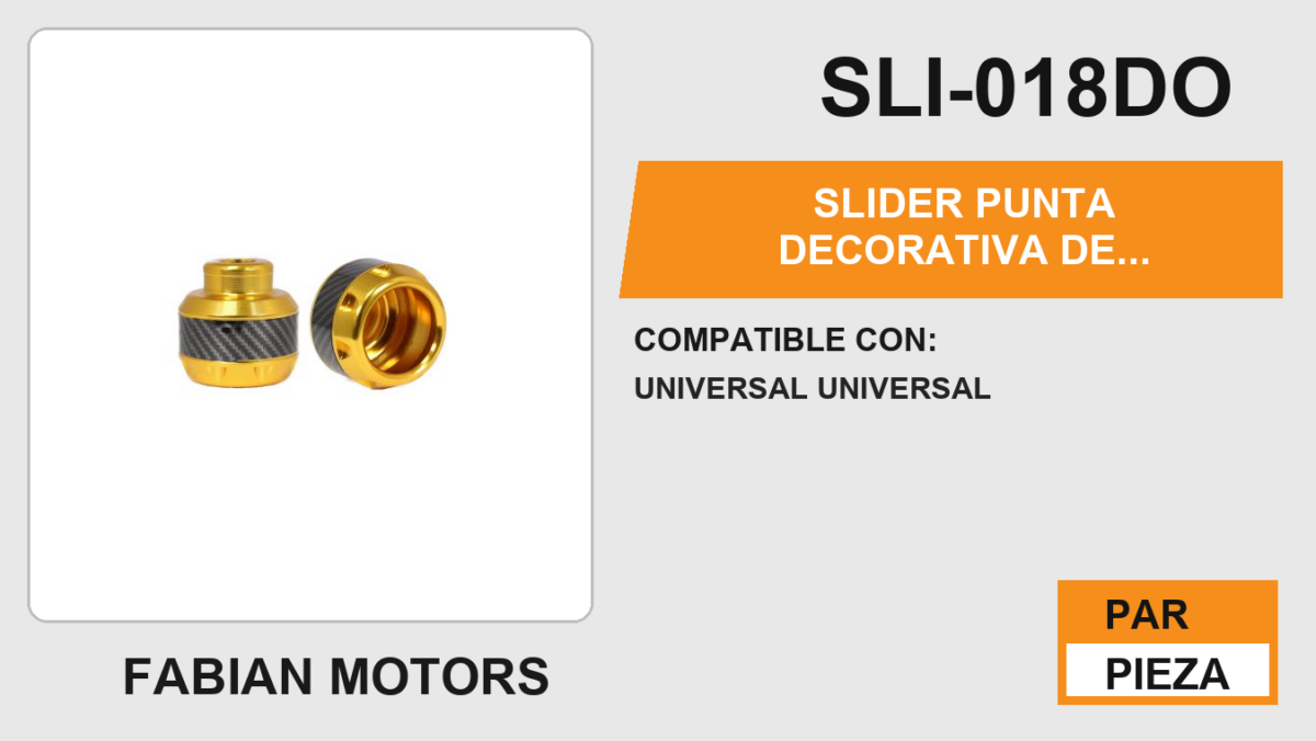 SLIDER PUNTA DECORATIVA DE ALUMINIO/ABS DORADO