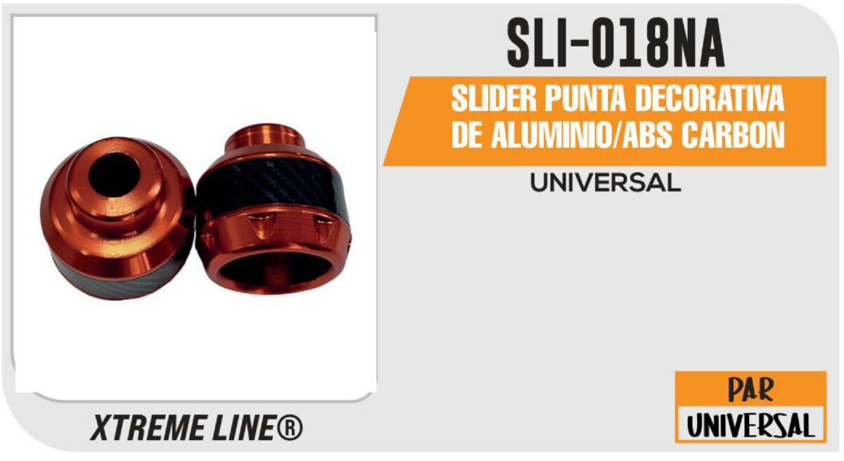 SLIDER PUNTA DECORATIVA DE ALUMINIO/ABS CARBON NARANJA