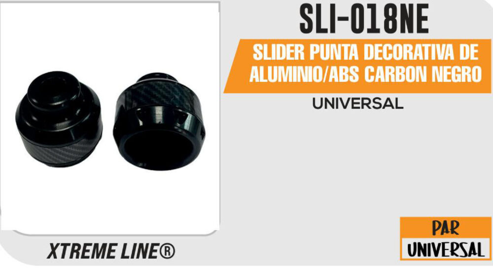 SLIDER PUNTA DECORATIVA DE ALUMINIO/ABS CARBON NEGRO