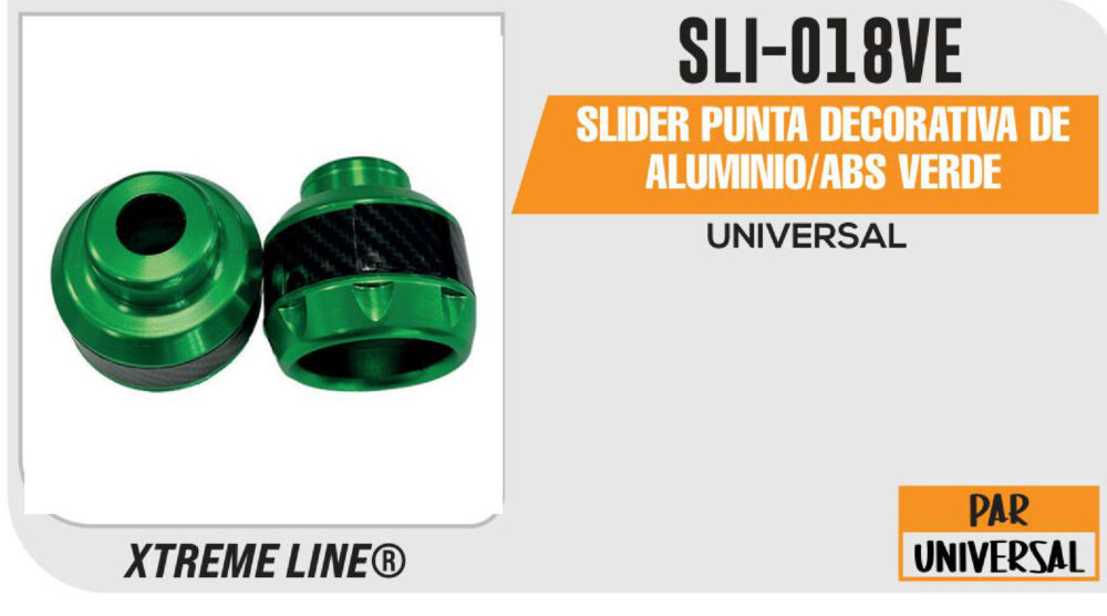 SLIDER PUNTA DECORATIVA DE ALUMINIO/ABS VERDE