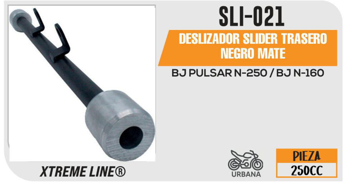 DESLIZADOR SLIDER TRASERO NEGRO MATE