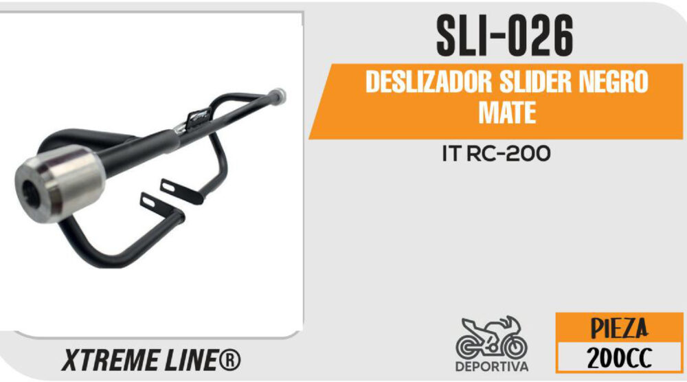 DESLIZADOR SLIDER NEGRO MATE